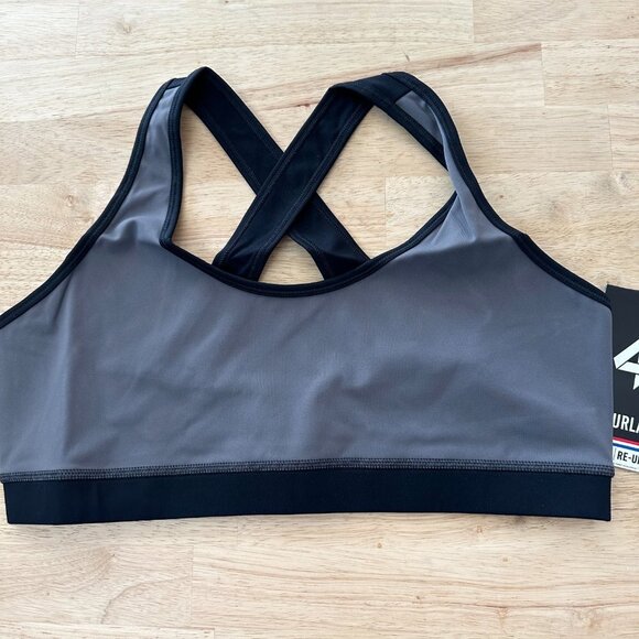 NWT - Fourlaps Infinity Sports Bra Graphite Black Gray L NEW with‎ Tags - Picture 3 of 6